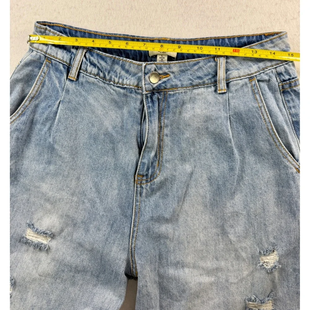 Easel Los Angeles Boho Patchwork Bandana Bell Bottom Jeans Light Wash Size Large